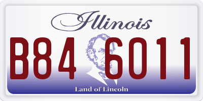 IL license plate B846011