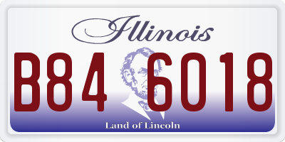 IL license plate B846018