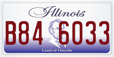 IL license plate B846033