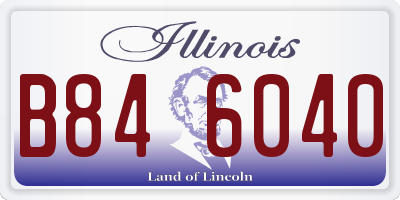 IL license plate B846040