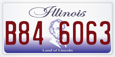 IL license plate B846063
