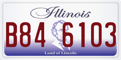 IL license plate B846103