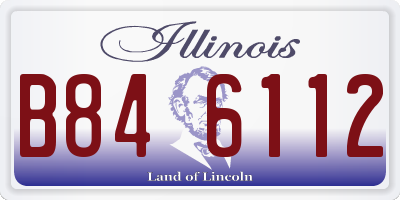 IL license plate B846112