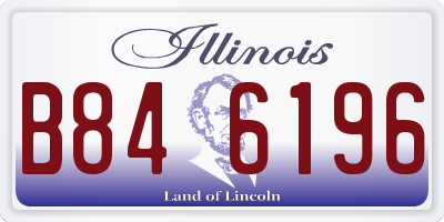 IL license plate B846196
