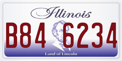 IL license plate B846234