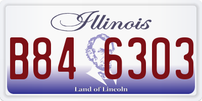 IL license plate B846303