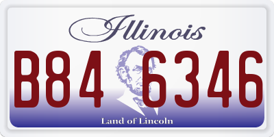 IL license plate B846346