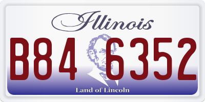 IL license plate B846352