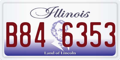 IL license plate B846353