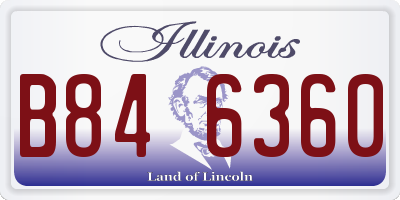 IL license plate B846360