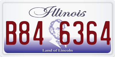 IL license plate B846364