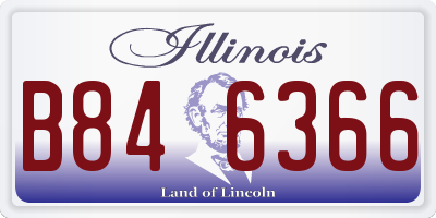 IL license plate B846366