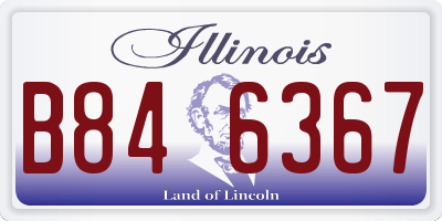 IL license plate B846367
