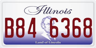 IL license plate B846368