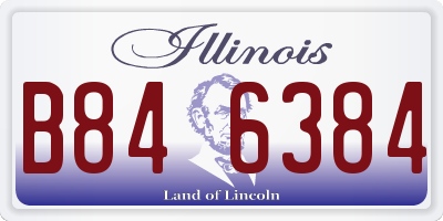 IL license plate B846384