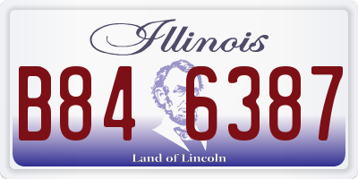 IL license plate B846387