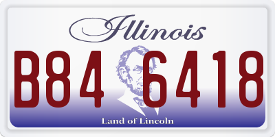 IL license plate B846418