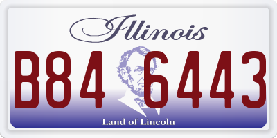 IL license plate B846443