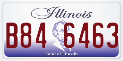 IL license plate B846463
