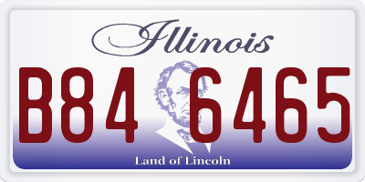 IL license plate B846465