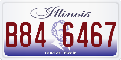 IL license plate B846467