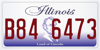 IL license plate B846473