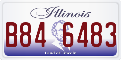 IL license plate B846483