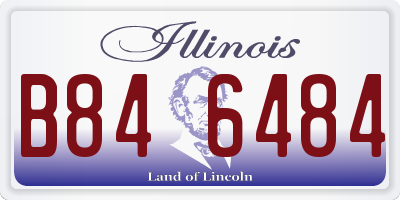 IL license plate B846484