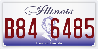 IL license plate B846485