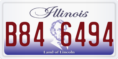 IL license plate B846494