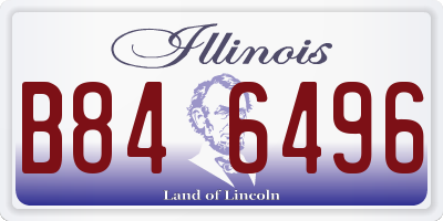 IL license plate B846496