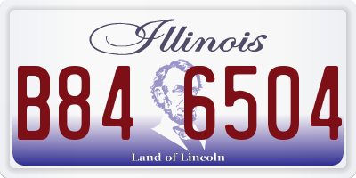 IL license plate B846504