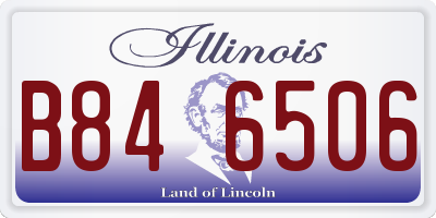 IL license plate B846506
