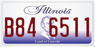 IL license plate B846511