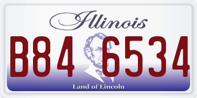 IL license plate B846534