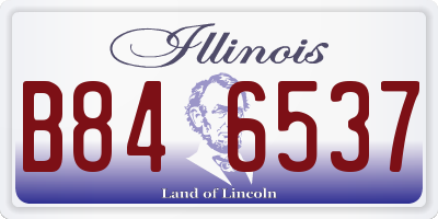 IL license plate B846537