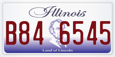 IL license plate B846545