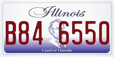 IL license plate B846550