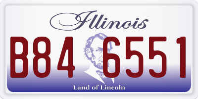 IL license plate B846551