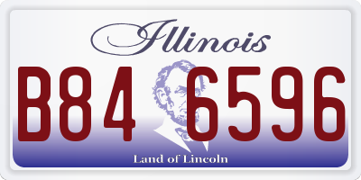 IL license plate B846596