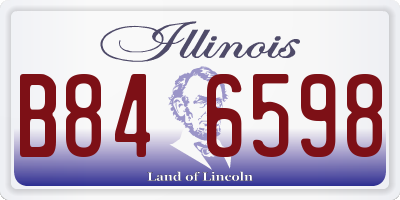 IL license plate B846598