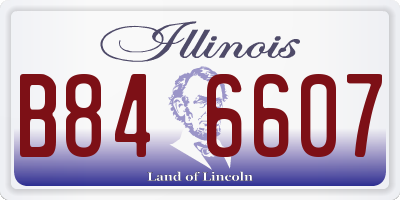 IL license plate B846607
