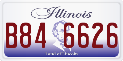 IL license plate B846626
