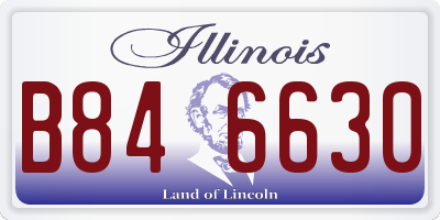 IL license plate B846630