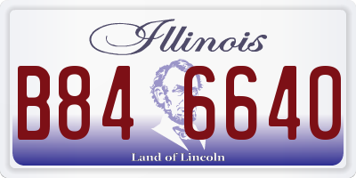 IL license plate B846640