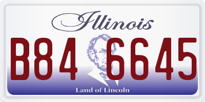 IL license plate B846645