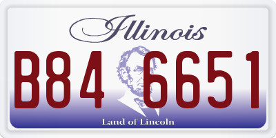 IL license plate B846651