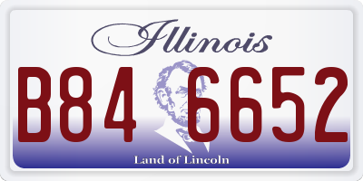 IL license plate B846652