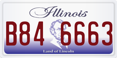 IL license plate B846663