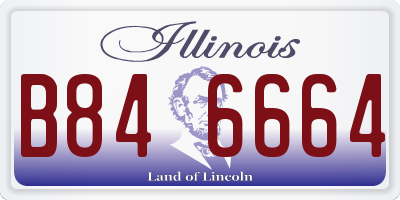 IL license plate B846664
